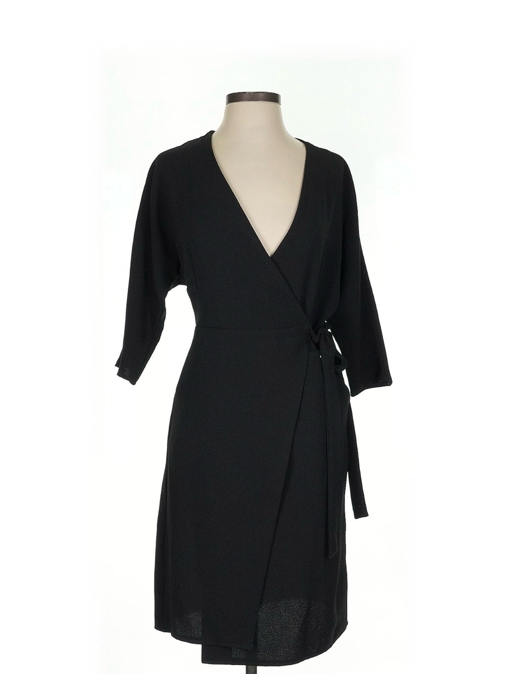 Topshop Black Dolman sleeve Wrap Dress